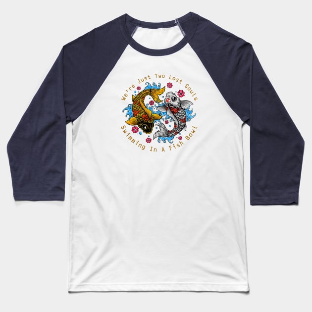 KOI FISH LOVER Baseball T-Shirt by DMD Art Studio